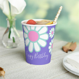 Gobelets En Papier Daisy Simple Purple