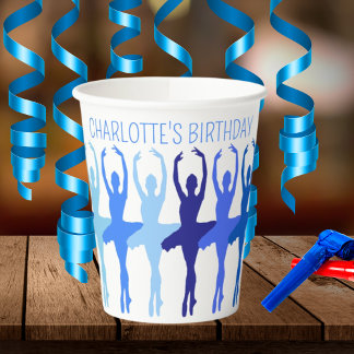 Gobelets En Papier Danseur de ballet fête d'anniversaire personnalisé