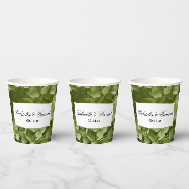 Gobelets en papier de mariage aux hortensias Annab (Multi)