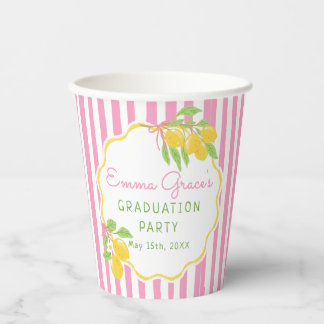 Gobelets en papier de remise de diplômes au citron