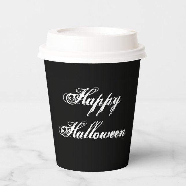 Gobelets En Papier Déplaisant Happy Halloween tasse de papier (Recto)