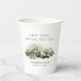 Gobelets En Papier Dernière Randonnée Avant Le Weekend Enterrement de