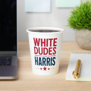 Gobelets En Papier Des Mecs Blancs Pour Harris Election Kamala Harris