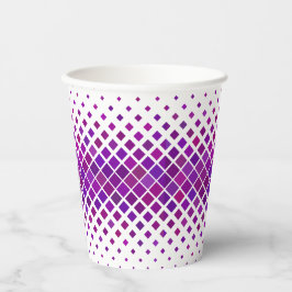 Gobelets En Papier Design de diamants Magenta Violet