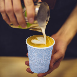 Gobelets En Papier Design Faux Tulle Bleu Léger