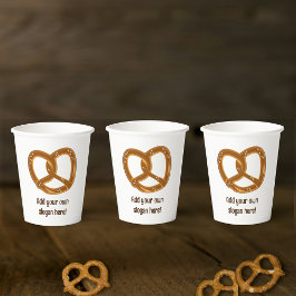 Gobelets En Papier Design Pretzel - Twist de pain allemand - Votre te