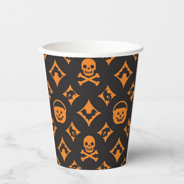 Gobelets En Papier Designer Halloween ! Citrouilles inspirés de Louis (Recto)