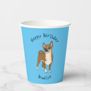 Gobelets En Papier Dessin de Chihuahua pour chien