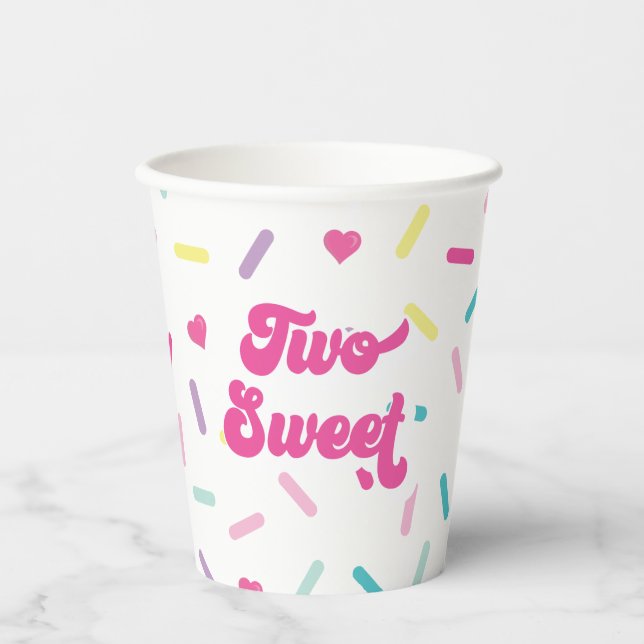 Gobelets En Papier Deux arroses douces 2e anniversaire (Recto)
