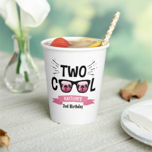 Gobelets En Papier Deux filles Cool 2e anniversaire