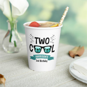 Gobelets En Papier Deux garçons Cool 2e anniversaire