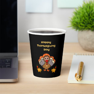 Gobelets En Papier dinde de Thanksgiving