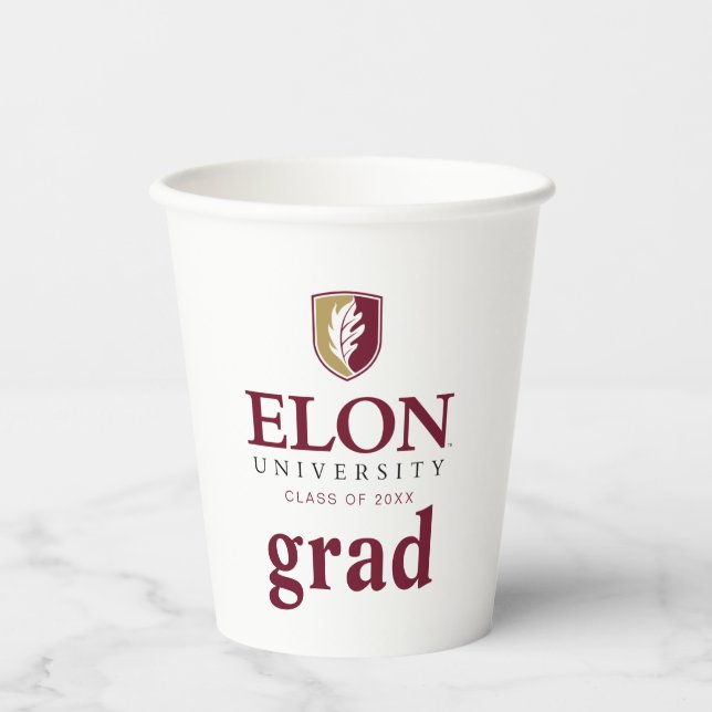 Gobelets En Papier Diplôme de l'Université Elon (Recto)
