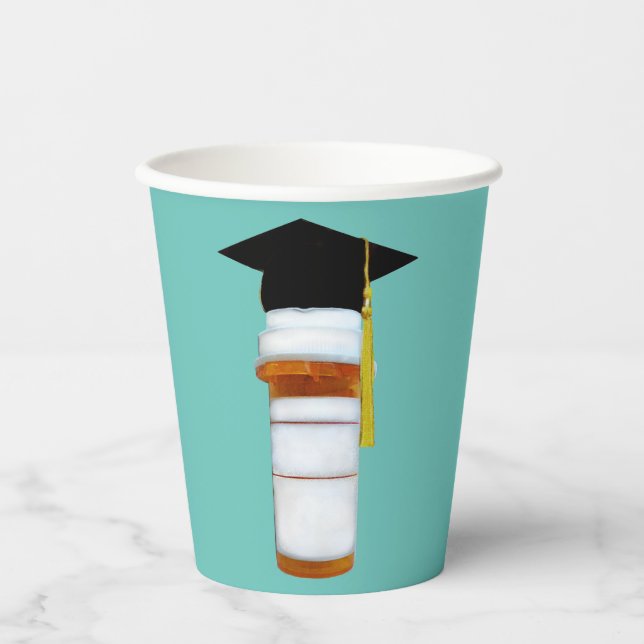 Gobelets En Papier Diplôme d'une école de pharmacie (Recto)