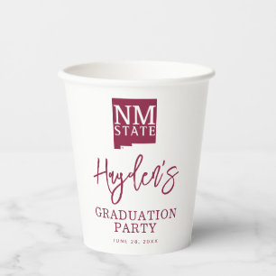Gobelets En Papier Diplômés de l'Université d'État du Nouveau-Mexique