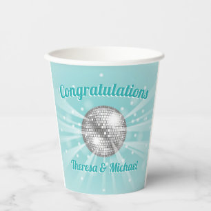 Gobelets En Papier Disco Ball Baby shower Super Blue Boy