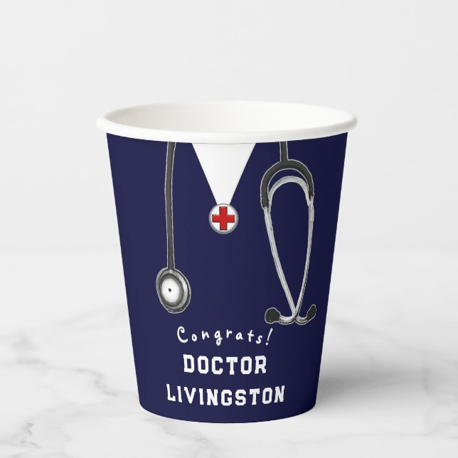 Gobelets En Papier Docteur Médicale (Recto)