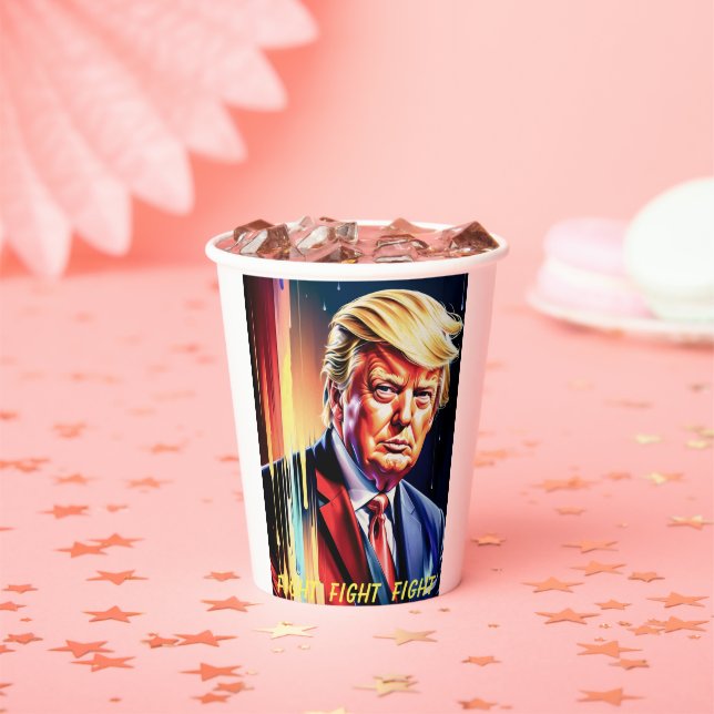 GOBELETS EN PAPIER DONALD TRUMP 2024 COUPES DE PAPIER (Insitu)