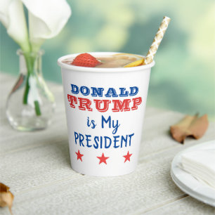 Gobelets En Papier Donald TRUMP est mon président