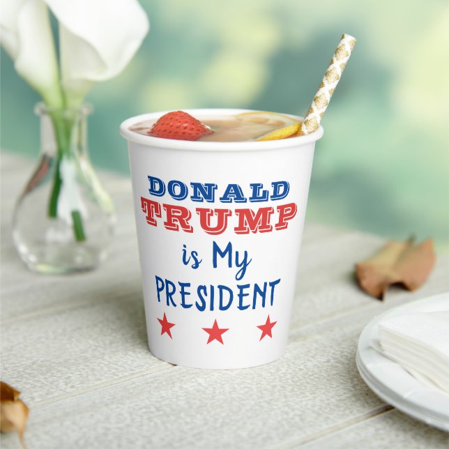 Gobelets En Papier Donald TRUMP est mon président (Insitu)