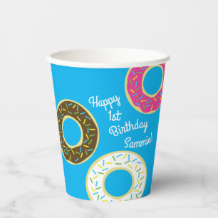 Gobelets En Papier Donut Kid's Birthday Party mite