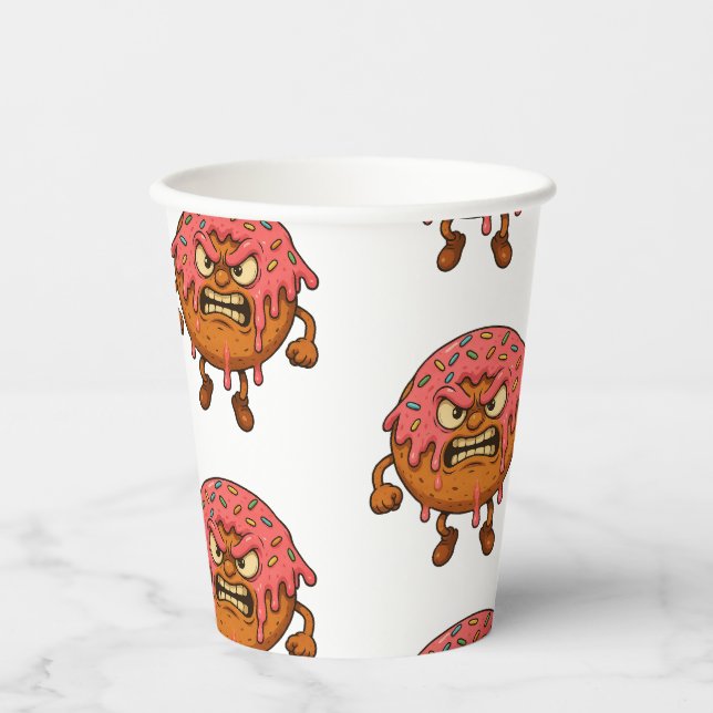 Gobelets En Papier Donuts en colère (Recto)