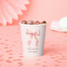 Douce Baby Shower Roseau Aquarelle Rose