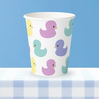Gobelets En Papier Douce Fête de Bébé Canard en Caoutchouc Mixte