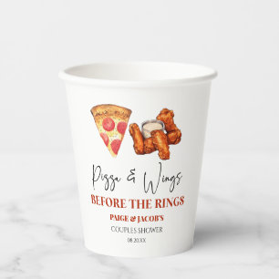 Gobelets En Papier Douche de couple Pizza et Wings Before The Rings