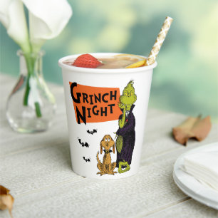Gobelets En Papier Dr. Seuss Nuit de Grinch Halloween Graphique