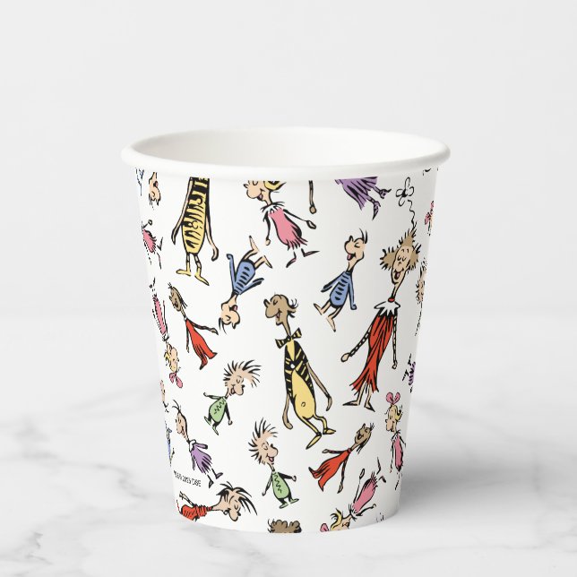 Gobelets En Papier Dr. Seuss Whoville Characters Festive Pattern (Recto)