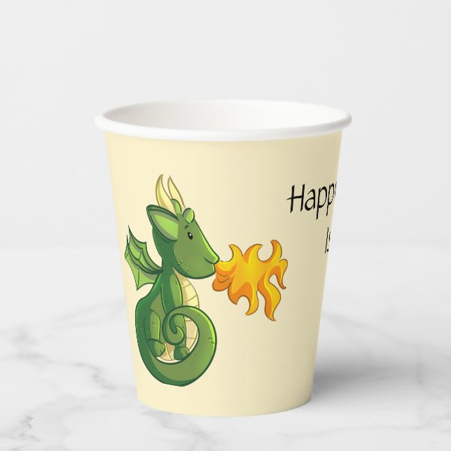 Gobelets En Papier Dragon Party (Recto)