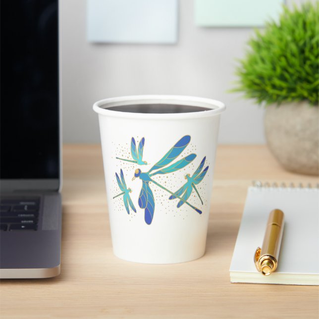 Gobelets En Papier Dragonflies (Insitu)