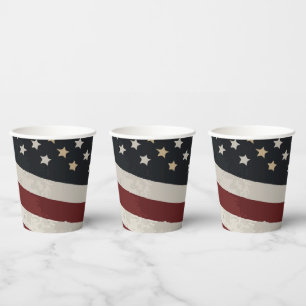 Gobelets En Papier Drapeau américain 4 juillet