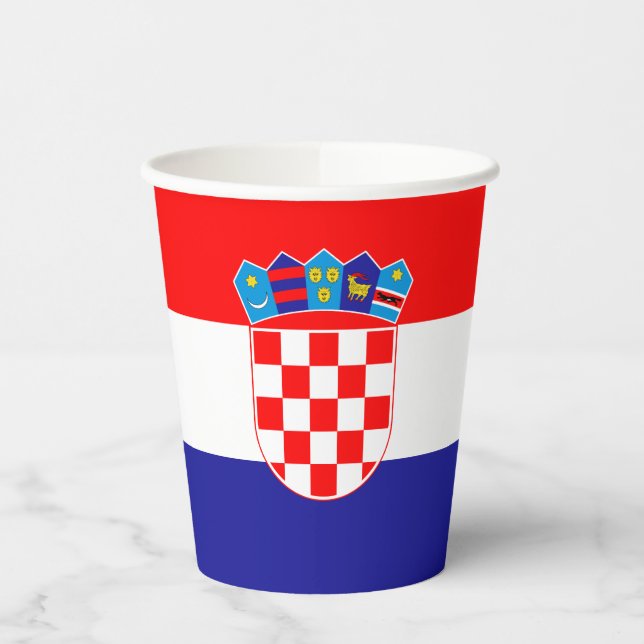 Gobelets En Papier Drapeau croate (Gauche)