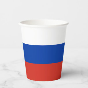 Gobelets En Papier Drapeau de la Russie