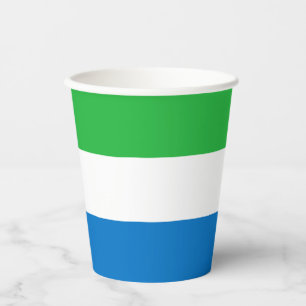 Gobelets En Papier Drapeau de la Sierra Leone