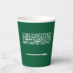 Gobelets En Papier Drapeau de l'Arabie saoudite