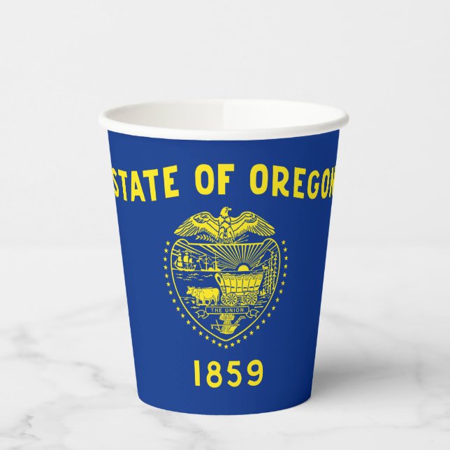 Gobelets En Papier Drapeau de l'État de l'Oregon (Gauche)