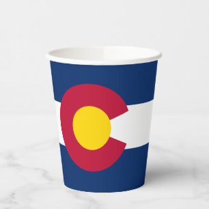 Gobelets En Papier Drapeau de l'État du Colorado