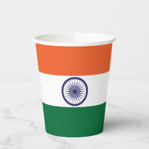 Gobelets En Papier Drapeau de l'Inde