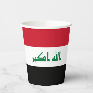 Gobelets En Papier Drapeau de l'Irak