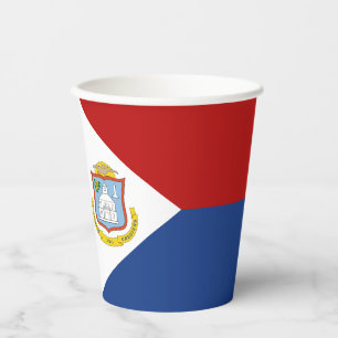 Gobelets En Papier Drapeau de Saint-Martin