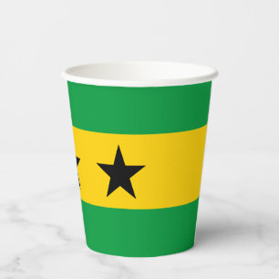 Gobelets En Papier Drapeau de Sao Tomé-et-Principe