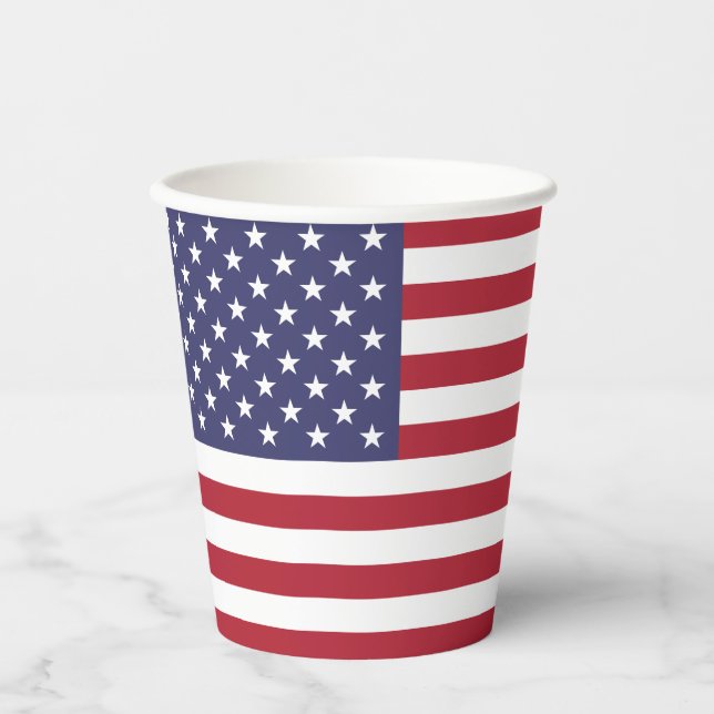 Gobelets En Papier Drapeau des États-Unis (Recto)