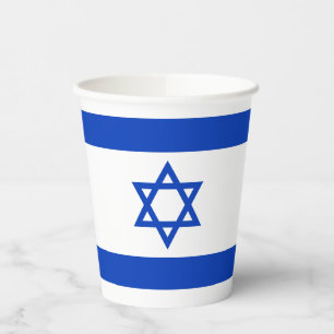Gobelets En Papier Drapeau d'Israël