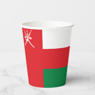 Gobelets En Papier Drapeau d'Oman