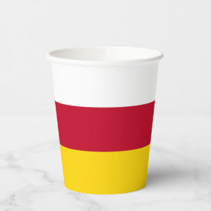 Gobelets En Papier Drapeau d'Ossétie du Nord