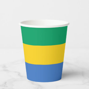 Gobelets En Papier Drapeau du Gabon