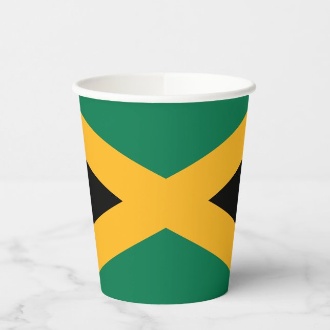 Gobelets En Papier Drapeau Jamaïque (Gauche)